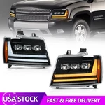 Led Headlights For 2007-2014 Chevy Tahoe Suburban Avalanche,w/startup Animation. Fixed Price $499.00.