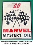 Marvel Mystery Oil - Vintage Original Vinyl Decal Sticker Go With Engine. Fixed Price $9.39.