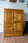 Antique Vintage Oak Ice Box. Fixed Price $1200.00.