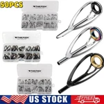 50PCS Fishing Rod Tip Top Replacement Repair Guide For Diy Eye Rings Us. Fixed Price $20.89.