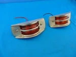 Nos Do-ray Glass Lens Amber Clearance Lamps 12V Early 60'S Heavy Metal Housings. Fixed Price $99.00.