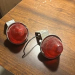 Vintage Pair Of Do-ray 1130 Red Beehive Marker Signal Light Lamps. Fixed Price $29.99.