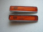Two 1971 Javeline Sae Pia Ab Front Side Marker Lens + Housing Amc Hornet. Fixed Price $160.00.