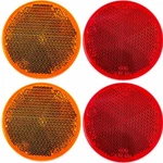 Qty 4 (2 RED/2 Amber) - 2" Inch Round Reflector Bike,trailer, Truck, Boat,. Fixed Price $9.75.