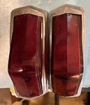 1940 Cadillac Lasalle Series 52 Chrome Tail Light Right Left & Red Lenses. Fixed Price $640.00.