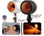 2PCS Amber Bullet Motorcycle Turn Signal Light Indicator Blinker Lamp. Fixed Price $9.95.