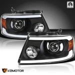 Black Fits 2004-2008 Ford F150 Lincoln Mark Lt Led Bar Projector Headlights Lamp. Fixed Price $151.41.