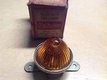 Nos Vintage Electroline Amber Glass Bullet Light Lamp Auto Truck Motorcycle. Fixed Price $59.95.