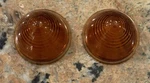 2- Vintage Ls 301 Motorcycle Glass Blinker Light Covers Amber Nos. Fixed Price $19.95.