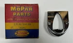 New Old Stock License Lamp Bezel For 1950-1 Plymouth Car Models Mopar #1343283. Fixed Price $100.00.