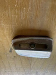 1955 Oldsmobile Rear License Plate Tag Light Lamp Housing Bezel Assembly. Fixed Price $50.00.