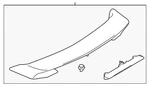 Genuine Nissan Spoiler Assembly 96030-6HW2E. Fixed Price $778.26.
