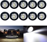10 Pack Sealed Waterproof Mini Round 3/4 Inch White Marker Lights Signal. Fixed Price $14.76.
