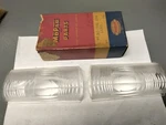 Mopar Pair (2) Of Nos Park Lenses 53 Plymouth (early Models W/o Screw Holes). Fixed Price $95.00.