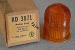 Vintage Kd 3871 Amber Glass Lens 360 Degree Warning Lite & Box - New (nos). Fixed Price $23.00.