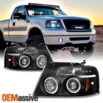 Fits 2004-2008 Ford F-150 Black Halo Projector Led Headlights 05 06 07. Fixed Price $139.99.