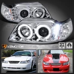Fits 1999-2004 Ford Mustang Led Halo Projector Headlights Lamps Left+right. Fixed Price $129.38.
