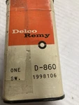 Stop Switch Delco Remy D-860 , 1998106 NOS.1955-57 Chev.made In America. Fixed Price $29.99.