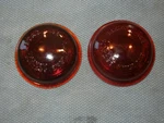 2 Original Lucas L488 Red Tail Light Lenses Nos F. Fixed Price $40.00.