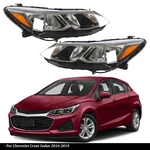 Passenger+driver For Chevy Cruze 2016-2019 Halogen Chrome Headlight Assembly. Fixed Price $123.55.
